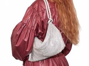 NEW WOS women's sparkle bag in silver